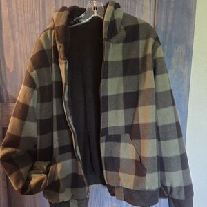 Plaid Hooded Jacket